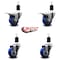 Service Caster 3'' Blue Poly Swivel 1-1/2'' Expanding Stem Caster Set 2 Total Lock Brakes, 4PK SCC-EXTTL20S314-PPUB-BLUE-2-S-2-112 - alternate 5